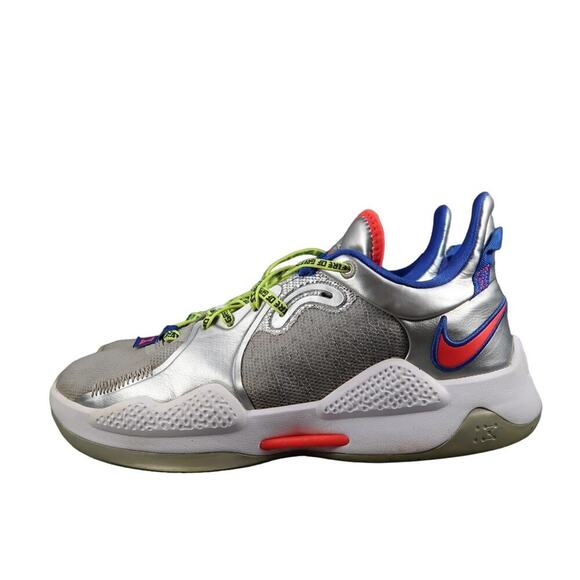 Nike Shoes Mens 11.5 Sneakers Athletic Trainer PG 5 Clippers Metallic Basketball - Picture 4 of 13